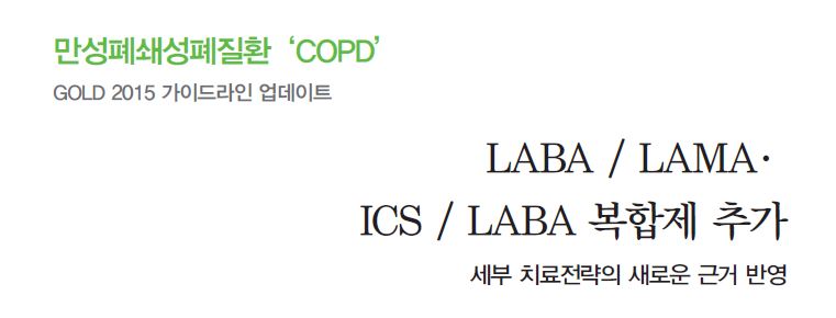 LABA / LAMA·ICS / LABA 복합제 추가