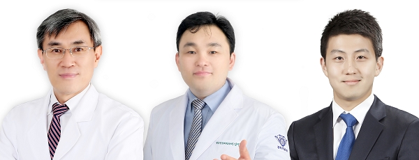 경희대병원 박건호· 이상민 교수, 노기문 전공의(맨왼쪽부터)