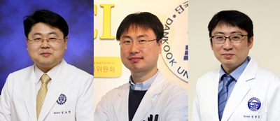 (왼쪽부터 순서대로) 정보영, 김동민, 양필성 교수.