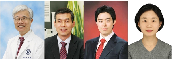 (왼쪽부터) 이민걸, 지선하, 김태균, 정금지 교수