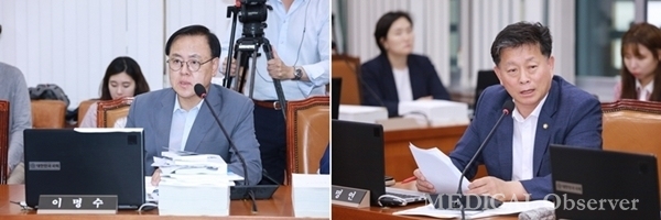 국회 보건복지위원회 이명수 의원(왼쪽)과 김명연 의원. ⓒ메디칼업저버 김민수 기자