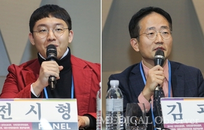의대협 전시형 회장(왼쪽)과 동국대학교일산병원 김광기 신경과 교수 ⓒ메디칼업저버 김민수 기자