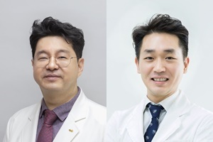 중앙대병원 피부과의 김범준 교수(좌측)와 유광호 교수(우측). 사진 출처: 중앙대병원