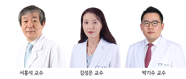 좌측부터 고려대 구로병원 심혈관센터 서홍석 교수, 안암병원 핵의하과 김성은 교수, 박기수 교수.