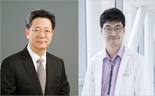 (왼쪽부터) 혈액병원 이종욱 교수, 박성수 교수. 사진 제공: 서울성모병원.
