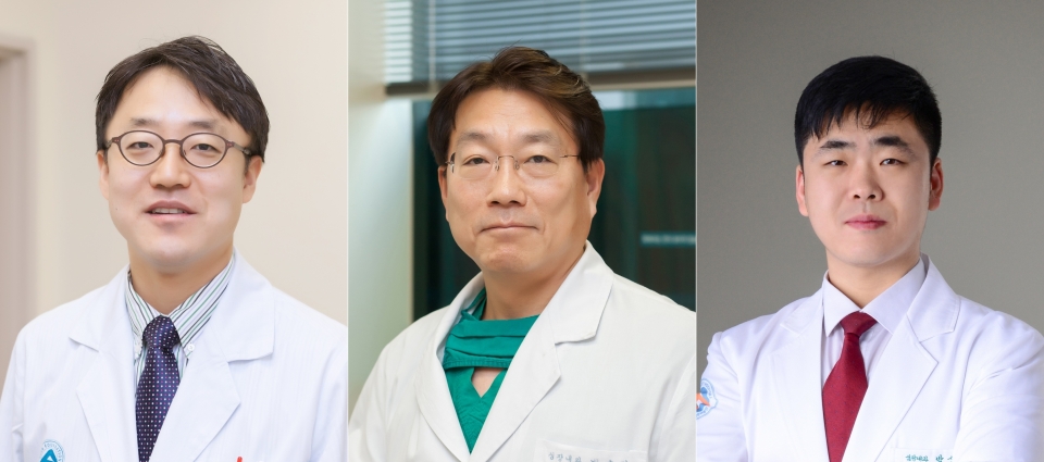 (왼쪽부터) 서울아산병원 박덕우 교수·박승정 교수·울산대병원 박상우 교수(심장내과)