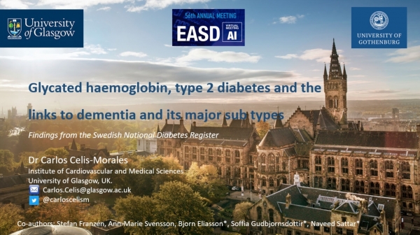 영국 글래스고대학 Carlos Celis-Morales 박사는 유럽당뇨병학회 연례학술대회(EASD 2020)에서 제2형 당뇨병 환자의 치매 발생 위험을 평가한 결과를 22일에 발표했다.