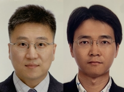 안국약품 유창수 품질사업부장(왼쪽)과 김상욱 신약연구실장.