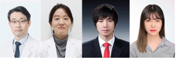 ▲(왼쪽부터) 박근규, 최연경 교수, 변준규 박사, 박미향 박사과정
