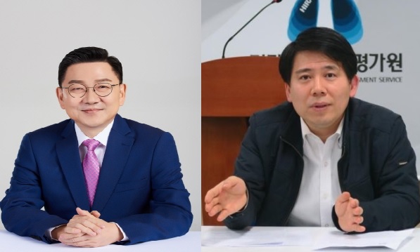 변성윤 후보, 이동욱 후보(오른쪽)