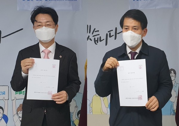 김동석, 이동욱(사진 오른쪽) 후보.