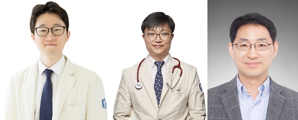 ▲(좌부터) 여의도성모병원 이한희 교수, 서울성모병원 이보인 교수, 포스텍 이승철 교수.