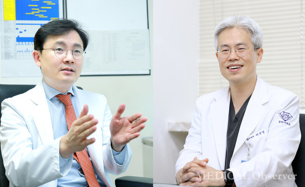 세브란스병원 장혁재 교수와 경희대병원 이상열 교수(사진 오른쪽)