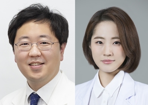 중앙대병원 안과 김경우 교수(왼쪽)와 김민정 전공의