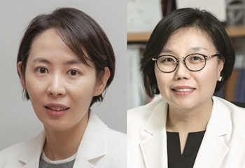 중앙대병원 소아청소년과 박지영 교수(왼쪽)와 감염내과 정진원 교수.