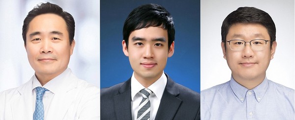 (왼쪽부터) 김동기 교수, 박세훈 전임의, 한경도 교수