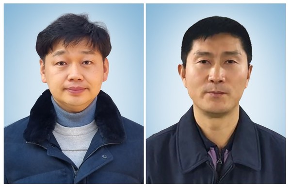 왼쪽부터 제일약품 생산본부 김주일, 김태환 과장.