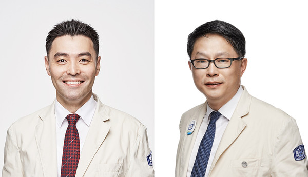 ▲(좌부터) 서울성모병원 정형외과 신승한, 정양국 교수.