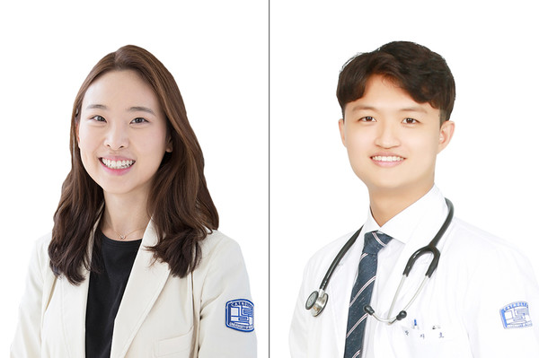 ▲(좌부터) 서울성모병원 피부과 한주희 교수, 박지호 전공의.