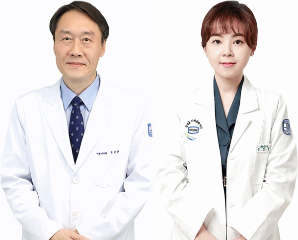 ▲(좌부터) 여의도성모병원 내분비내과 백기현 교수, 김진영 임상강사.
