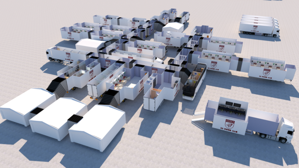 고려대의료원이 개발하게 될 5G 기반 유연의료 플랫폼의 확장형 모델을 구현한 모습.