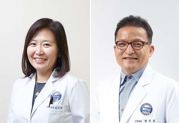(왼쪽부터) 분당차병원 재활의학과 김민영, 신경외과 한인보 교수