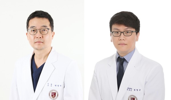 좌측부터 안암병원 비만대사센터 박성수 교수, 권영근 교수.