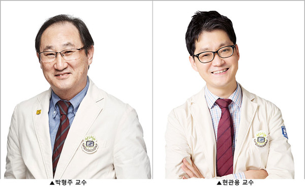 ▲(좌부터) 서울성모병원 흉부외과 박형주, 현광용 교수.