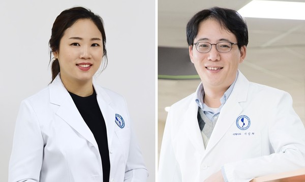 아주대병원 성형외과 김민지, 이일재 교수(왼쪽부터)