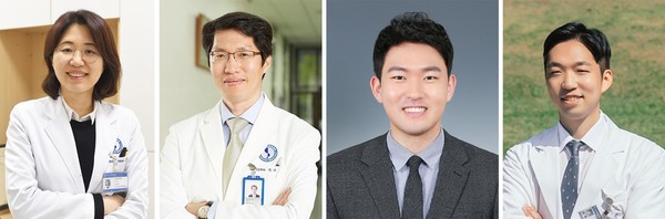 아주대병원 신윤미 교수, 박래웅 교수, 김청수 연구원, 이동윤 전문의(왼쪽부터)