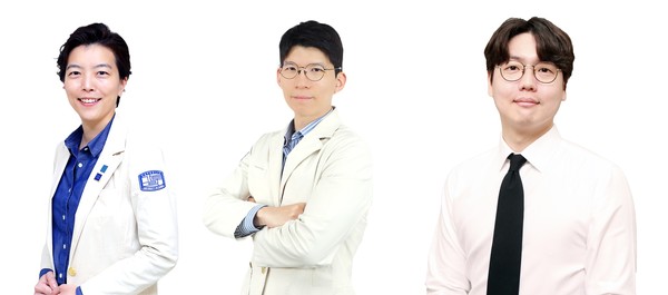 ▲(좌부터)성빈센트병원 김윤정·최연호 교수, 양수빈 물리치료사.