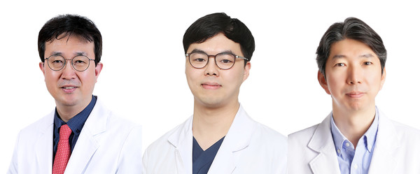 (좌측부터)호흡기알레르기내과 이승룡, 최주환,영상의학과 용환석 교수.