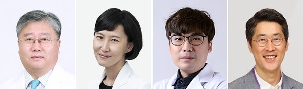왼쪽부터 윤환중, 김혜련, 김상우, 김범석 교수