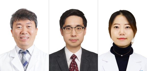 경희의료원 최용성 교수, 연동건 교수, 순천향대 부천병원 이정선 교수(사진 왼쪽부터)