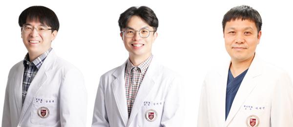 좌측부터, 고려대 구로병원 신경과 강성훈, 김치경 교수, 핵의학과 어재선 교수