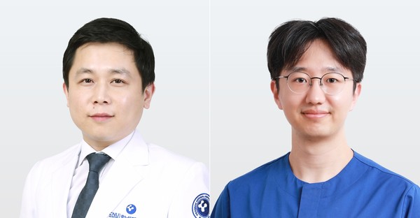 왼쪽부터 김경환 교수, 홍인서 전공의