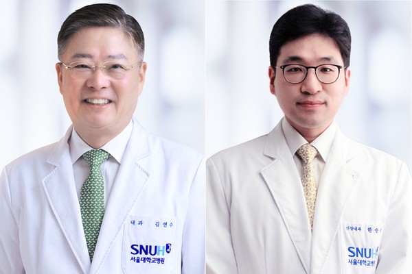 서울대병원 신장내과 김연수 교수와 한승석 교수(사진 왼쪽부터)