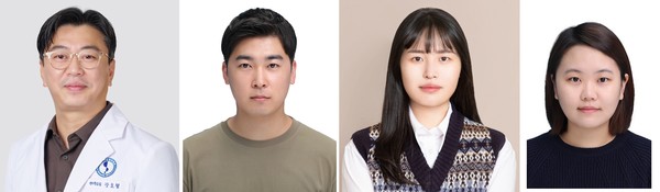 왼쪽부터 강호철 교수, 윤정현, 황이슬, 윤한솔 연구원.