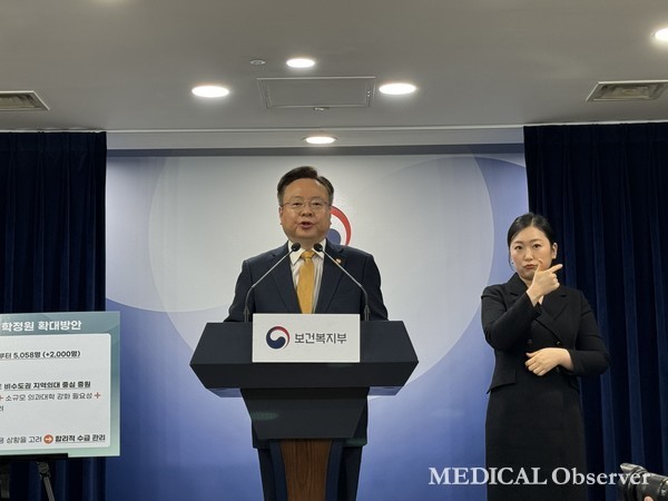 보건복지부는 지난 2월 6일 보건의료정책심의위원회를 마친 뒤 오는 2025학년도부터 의대정원을 2000명 증원하겠다고 발표했다.