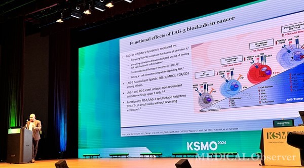 미국 피츠버그대학 Diwakar Davar 박사는 26~27일 코엑스에서 열리는 대한종양내과학회 국제학술대회(KSMO 2024)에서 CTLA-4, PD-1 면역항암제의 뒤를 이을 세 번째 옵션으로 LAG-3 억제제를 꼽았다.