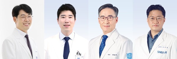 좌측부터 순환기내과 조영진, 윤민재, 최동주 교수, 응급의학과 김중희 교수.