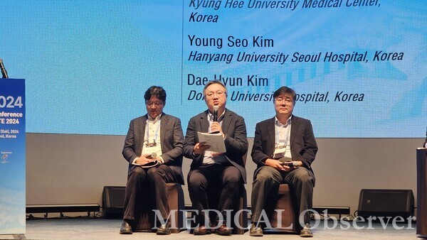 ▲(좌부터) 한양대병원 김영서 교수, 경희대병원 허성혁 교수, 동아대병원 김대현 교수.