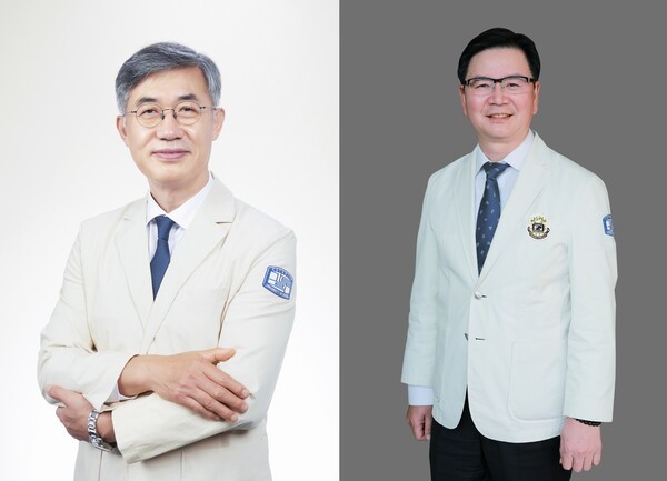 ▲(좌부터) 가톨릭중앙의료원 이화성 의무부총장 겸 의료원장, 서울성모병원 윤승규 병원장.