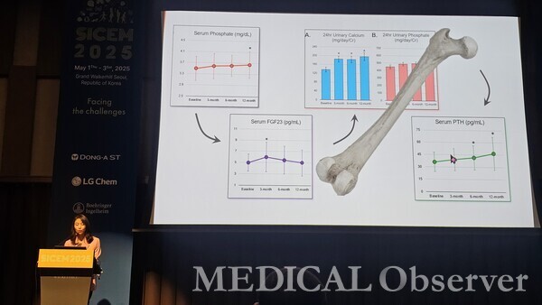 ▲연세대 용인세브란스병원 김경민 교수는 1~3일 그랜드워커힐에서 열린 대한내분비학회 국제학술대회(SICEM 2025)에서 'How do diabetes and its treatments impact bone integrity'를 주제로 발표했다.
