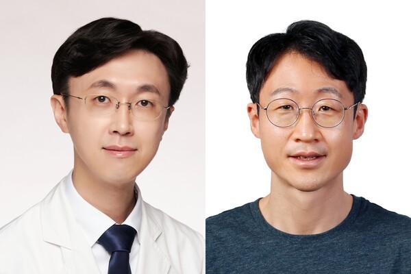 ▲(좌부터) 가톨릭의대 병리학교실 김영광 교수, 의생명과학교실 김기표 교수.