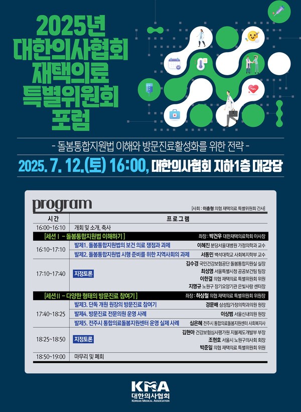 '2025 재택의료 특별위원회 포럼' 포스터