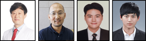 좌측부터)고려대 구로병원 심장혈관흉부외과 김현구 교수, KAIST 바이오 및 뇌공학과 박지호 교수, 고려대학교 구로병원 김창근 박사과정, KAIST 장민철 박사과정)