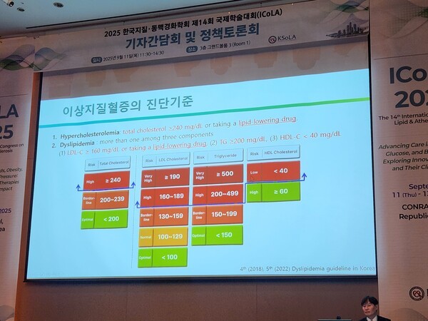 한국지질·동맥경화학회는 11일 콘래드 서울에서 ICoLA 2025 개최를 기념해 기자간담회를 열었다.