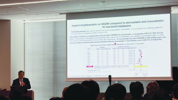 케이하트내과 고광곤 원장이 일본고혈압학회 연례학술대회 정규세션에서 강연하고 있다.