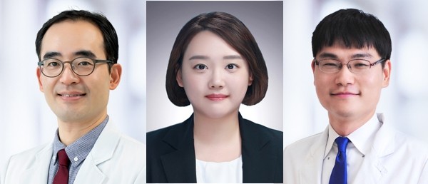 좌측부터, 서울대병원 소화기내과 유수종 교수·박제연 진료교수, 영상의학과 이동호 교수.